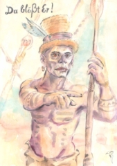 Queequeg Illustration aus Moby Dick Walfänger