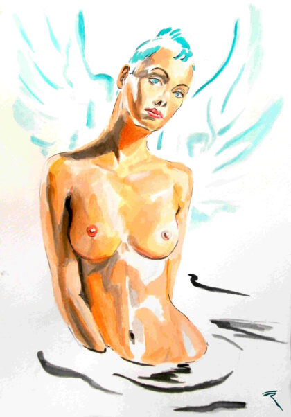 ein Engel in Aquarell